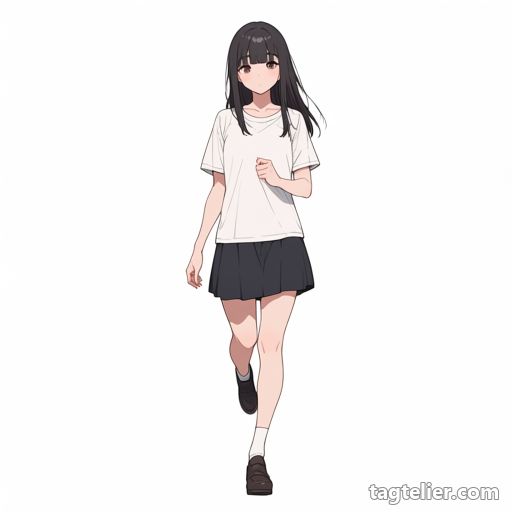 走る（running）で生成したAIイラストの見本
