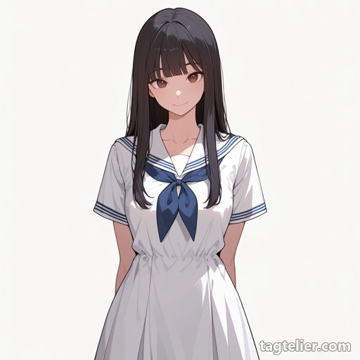 セーラーワンピース（sailor_dress）で生成したAIイラストの見本