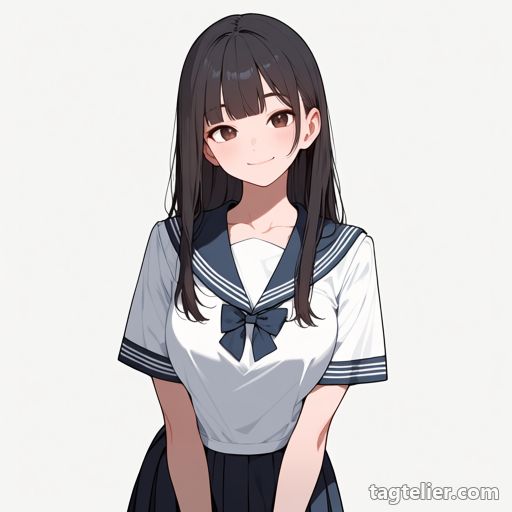 セーラーシャツ（sailor_shirt）で生成したAIイラストの見本