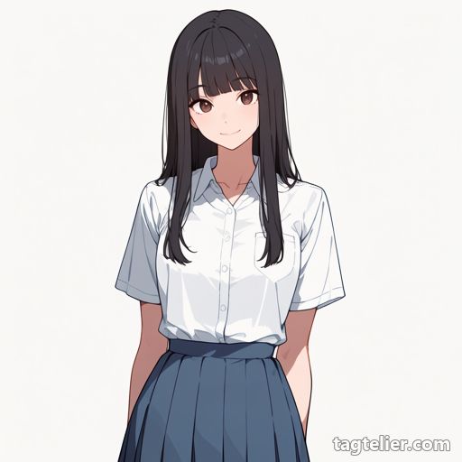 桜が丘高校の制服（sakuragaoka_high_school_uniform）で生成したAIイラストの見本