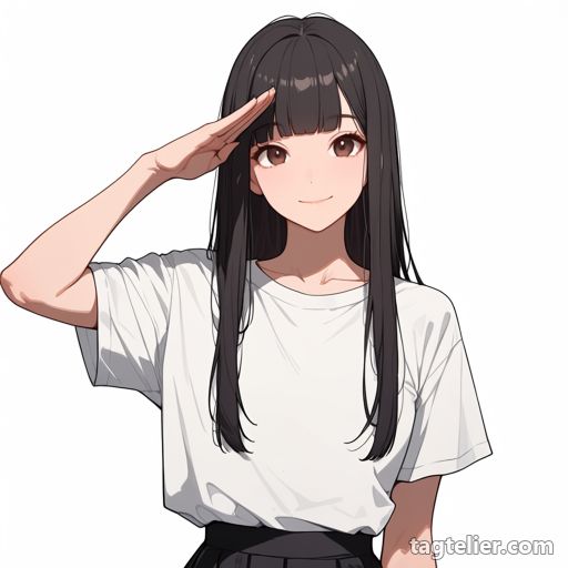 敬礼（salute）で生成したAIイラストの見本
