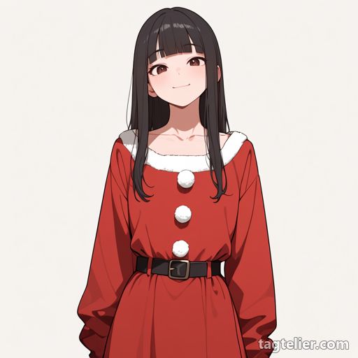 サンタ衣装（santa_costume）で生成したAIイラストの見本