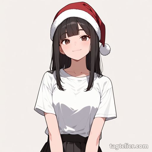 サンタ帽（santa_hat）で生成したAIイラストの見本