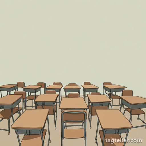 学校の机（school_desk）で生成したAIイラストの見本