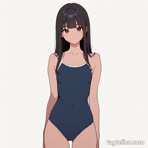 スクール水着（school_swimsuit）で生成したAIイラストの見本