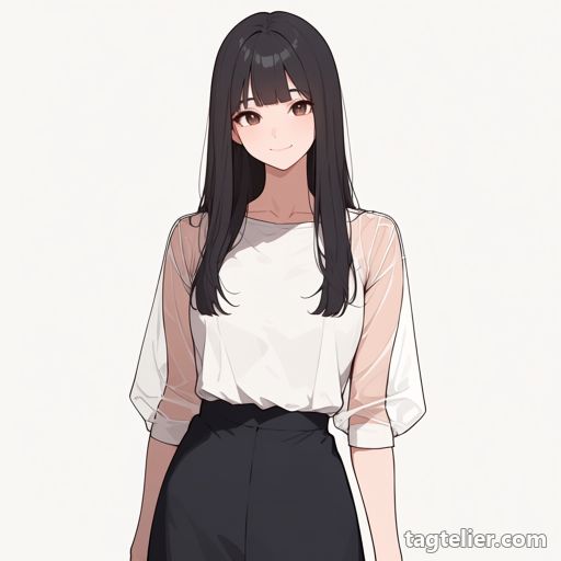 シースルーの袖（see-through_sleeves）で生成したAIイラストの見本