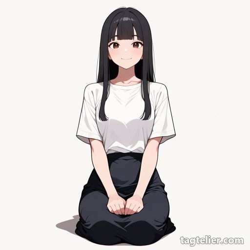 正座（seiza）で生成したAIイラストの見本