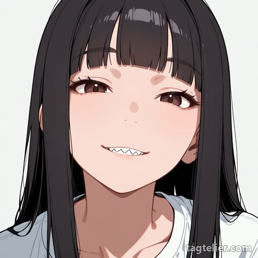 鋭い歯（sharp_teeth）で生成したAIイラストの見本