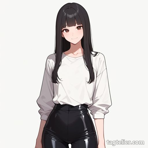光沢のある服（shiny_clothes）で生成したAIイラストの見本