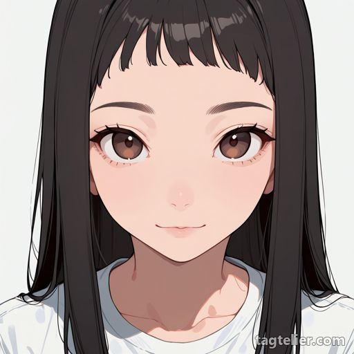 短い前髪（short bangs）で生成したAIイラストの見本