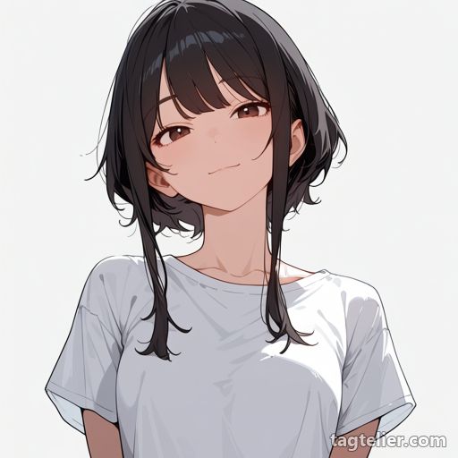 一部だけ長いショートヘア（short_hair_with_long_locks）で生成したAIイラストの見本