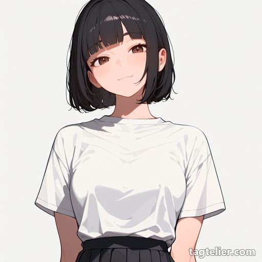 ショート（short_hair）で生成したAIイラストの見本