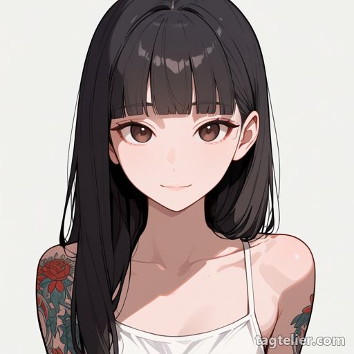 肩のタトゥー（shoulder_tattoo）で生成したAIイラストの見本