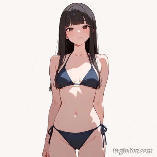 横結びビキニボトム（side-tie_bikini_bottom）で生成したAIイラストの見本