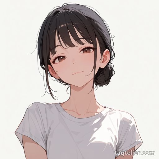 片お団子（single_hair_bun）で生成したAIイラストの見本
