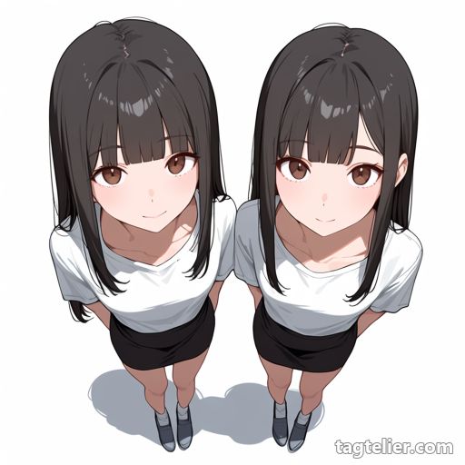 姉妹（sisters）で生成したAIイラストの見本