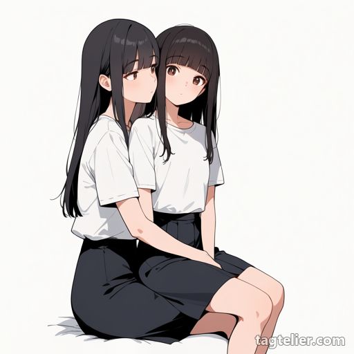 膝の上に座る（sitting_on_lap）で生成したAIイラストの見本