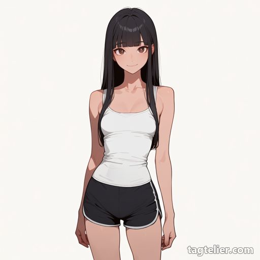 痩せ型（skinny）で生成したAIイラストの見本