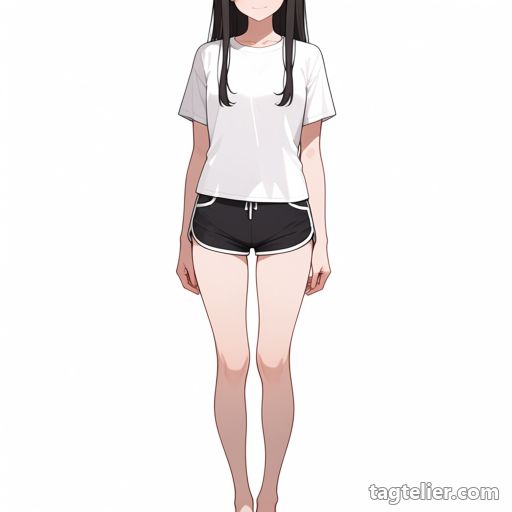 細い脚（slim legs）で生成したAIイラストの見本