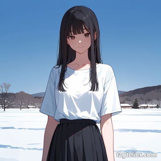 雪（snow）で生成したAIイラストの見本