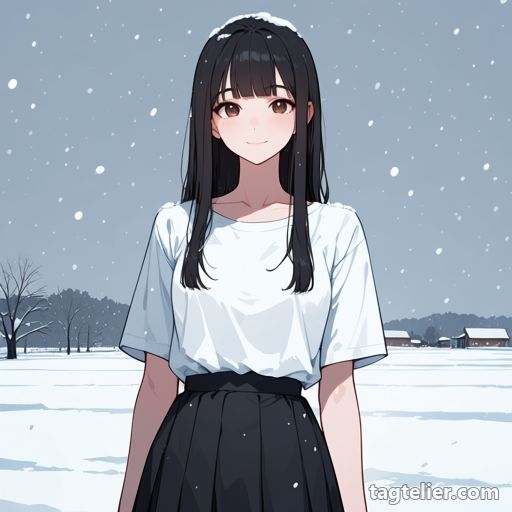 雪が降る（snowing）で生成したAIイラストの見本