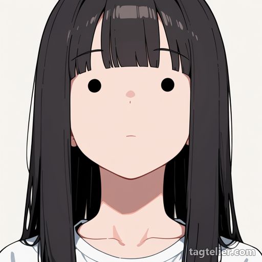 丸い点目（solid_circle_eyes）で生成したAIイラストの見本