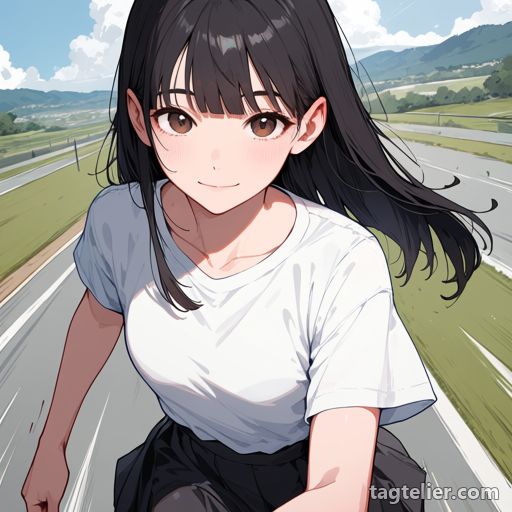 スピード線（speed lines）で生成したAIイラストの見本