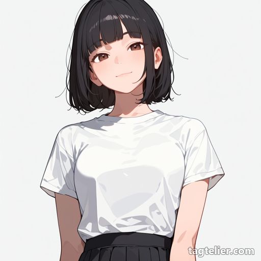 ほつれ毛（stray hair）で生成したAIイラストの見本