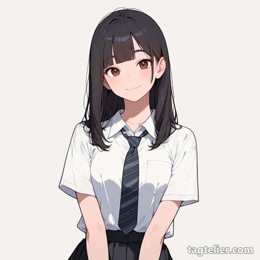 ストライプのネクタイ（striped_necktie）で生成したAIイラストの見本