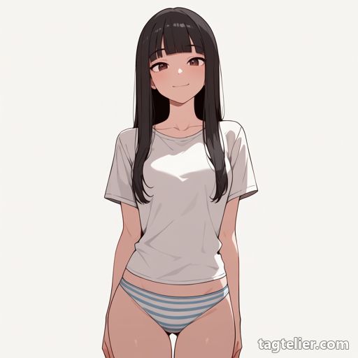ストライプパンティ（striped_panties）で生成したAIイラストの見本