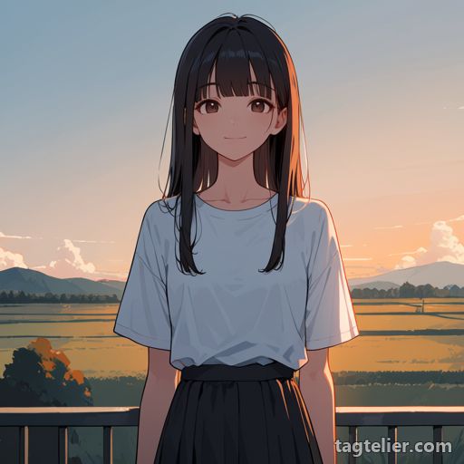 夕焼け（sunset）で生成したAIイラストの見本