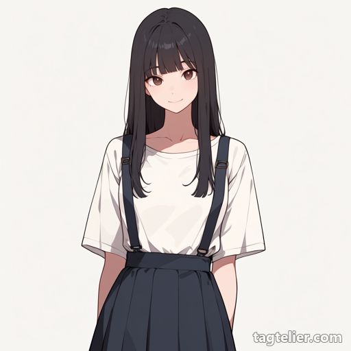 サスペンダースカート（suspender_skirt）で生成したAIイラストの見本