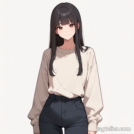 セーター（sweater）で生成したAIイラストの見本