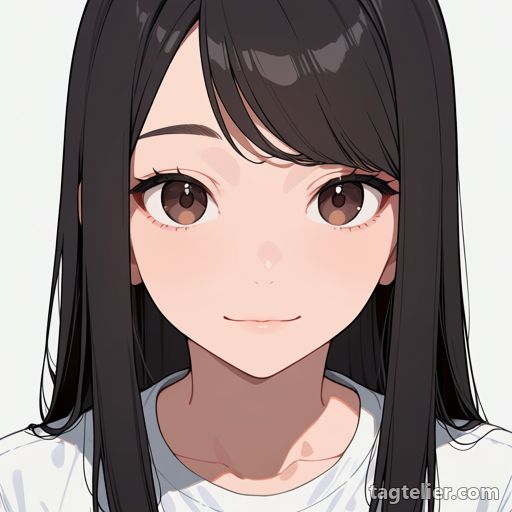 流し前髪（swept bangs）で生成したAIイラストの見本