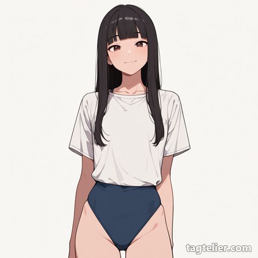 服の下に水着（swimsuit_under_clothes）で生成したAIイラストの見本