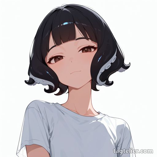 触手のような髪（tentacle_hair）で生成したAIイラストの見本