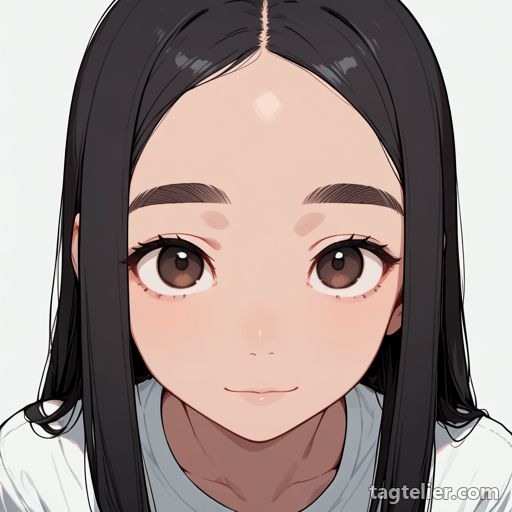太い眉（thick eyebrows）で生成したAIイラストの見本