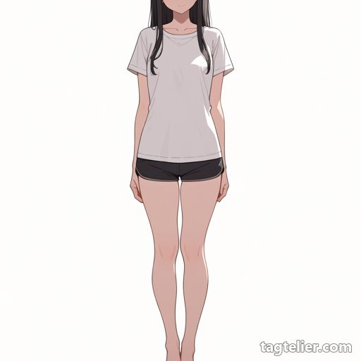 太ももの隙間（thigh gap）で生成したAIイラストの見本