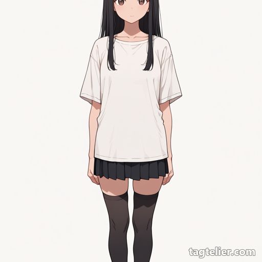ニーソ（thighhighs）で生成したAIイラストの見本