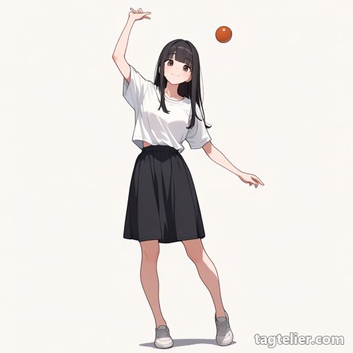 投げる（throwing）で生成したAIイラストの見本