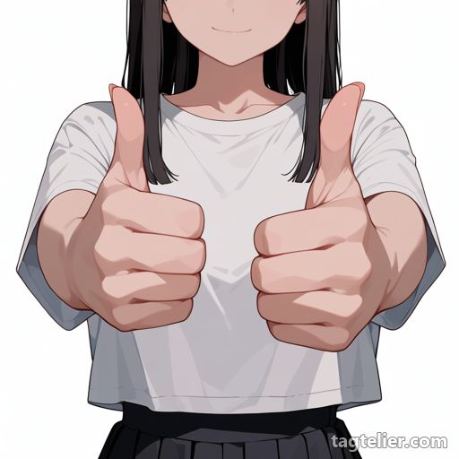 サムズアップ（thumbs up）で生成したAIイラストの見本