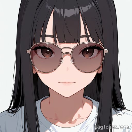 色付き眼鏡（tinted_eyewear）で生成したAIイラストの見本