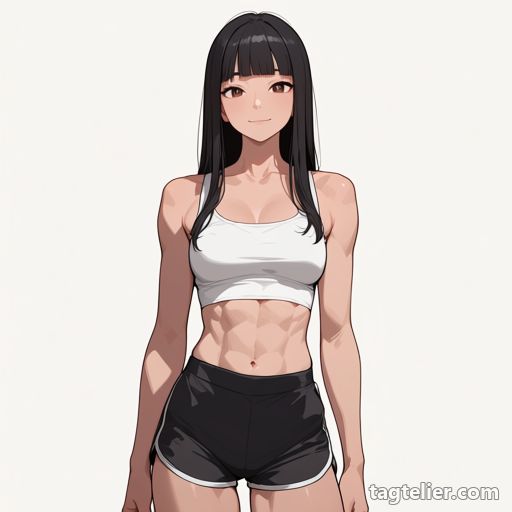 引き締まった体（toned）で生成したAIイラストの見本