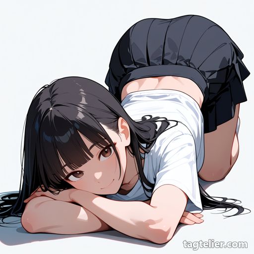 うつ伏せで腰を上げる（top-down bottom-up）で生成したAIイラストの見本