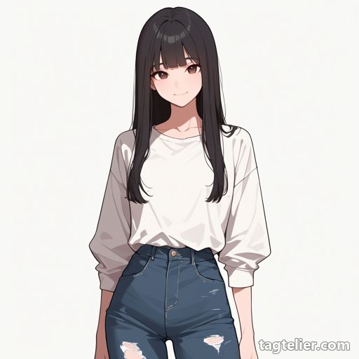 破れた服（torn_clothes）で生成したAIイラストの見本