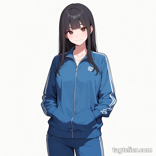 ジャージ上着（track_jacket）で生成したAIイラストの見本