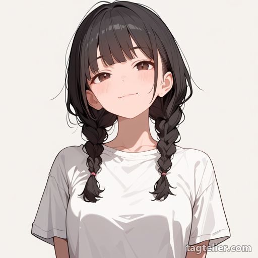 ツインブレイド（twin braids）で生成したAIイラストの見本