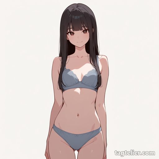 下着のみ（underwear_only）で生成したAIイラストの見本