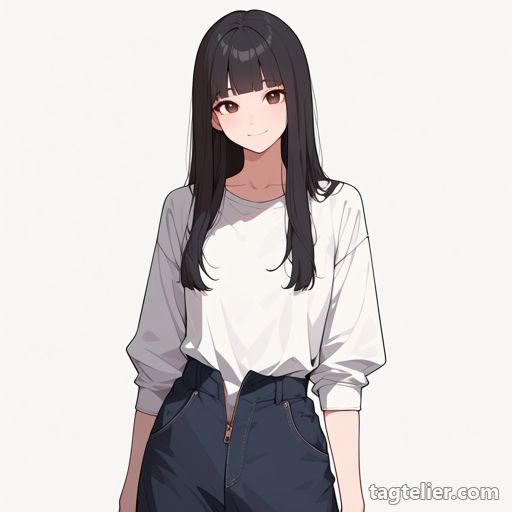 ファスナーを下ろした（unzipped）で生成したAIイラストの見本