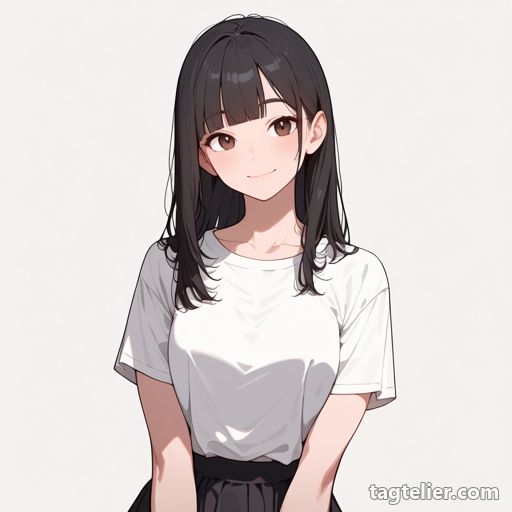 上半身（upper body）で生成したAIイラストの見本